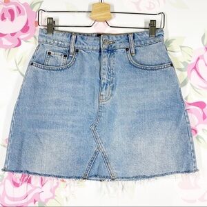 Urban Outfitters BDG Light Wash Distressed Denim Mini Skirt S